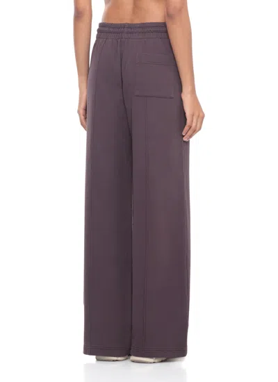 Casablanca Purple Dragonfly Floral Open Hem Sweatpants In Purple