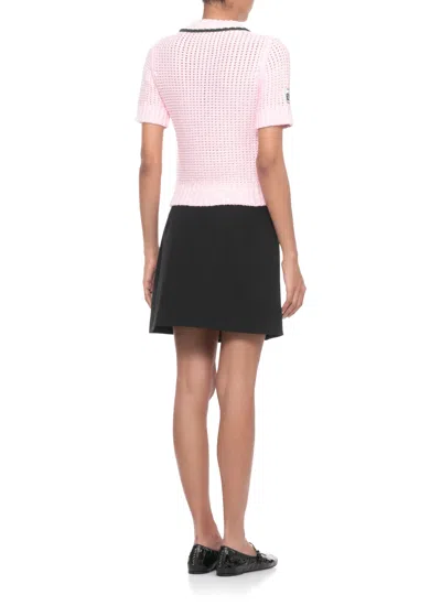 Casablanca Cotton Mouliné Polo Shirt In Pink