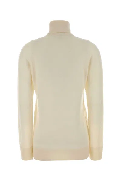 The Row Ivory Cashmere Lizzy Sweater In Neutral