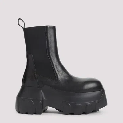 Rick Owens Beatle Mega Tractor Platform Boots In Black