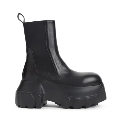 Rick Owens Beatle Mega Tractor Platform Boots In Black