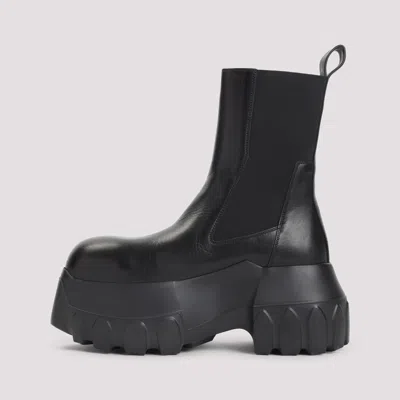 Rick Owens Beatle Mega Tractor Platform Boots In Black