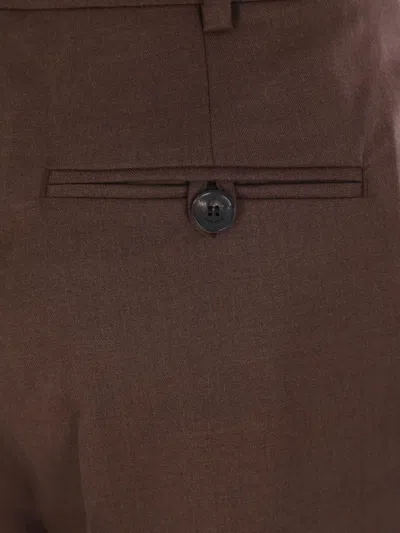 Loro Piana Wool Trousers In Brown