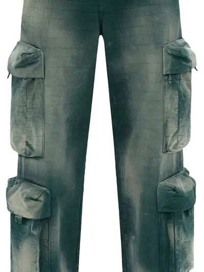 Amiri Patterned-jacquard Cargo Trousers In Green