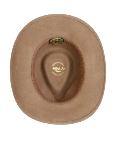 Scala Men's Felt Outback Braid Hat In Brown
