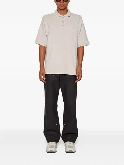 Saintwoods Terry-cloth Polo Shirt In Gray