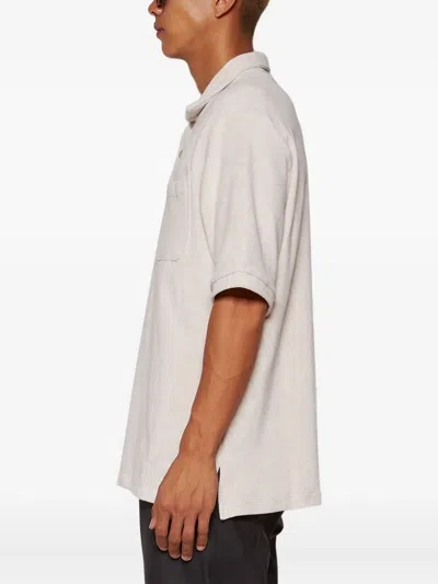 Saintwoods Terry-cloth Polo Shirt In Gray