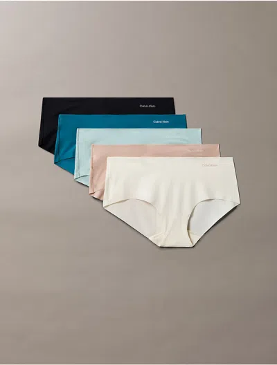 Calvin Klein Women's Invisibles 5-pack Hipster In Multi