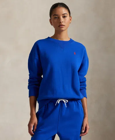 Polo Ralph Lauren Women's Fleece Crewneck Sweatshirt In Blue