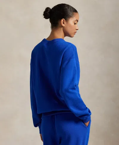 Polo Ralph Lauren Women's Fleece Crewneck Sweatshirt In Blue