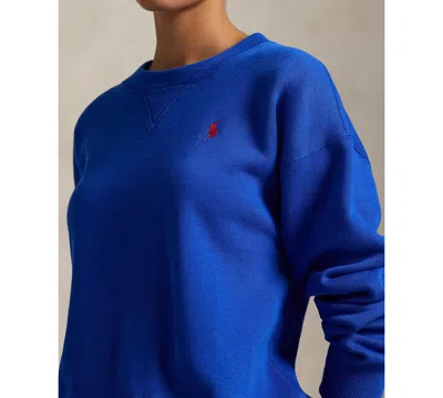 Polo Ralph Lauren Women's Fleece Crewneck Sweatshirt In Blue