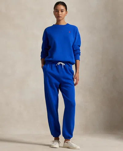 Polo Ralph Lauren Women's Fleece Crewneck Sweatshirt In Blue