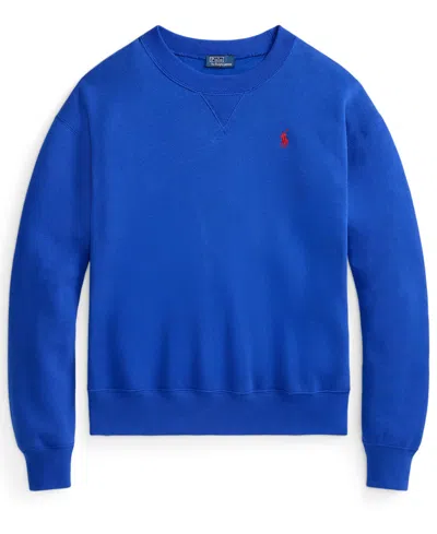 Polo Ralph Lauren Women's Fleece Crewneck Sweatshirt In Blue