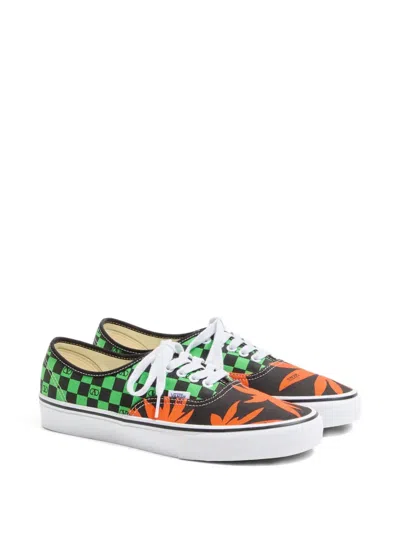Valentino X Vans Men's Tess St Vlogo Tropical Canvas Low-top Sneakers In Black