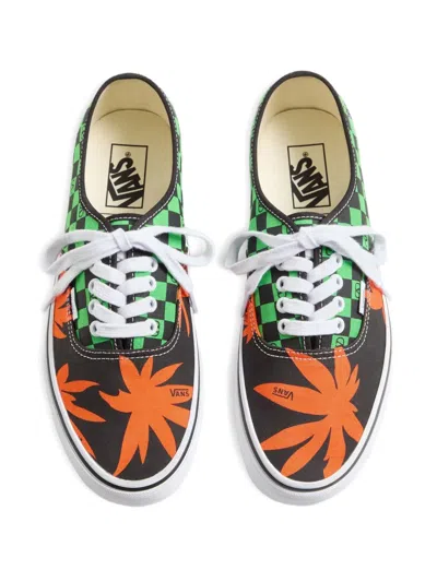Valentino X Vans Men's Tess St Vlogo Tropical Canvas Low-top Sneakers In Black
