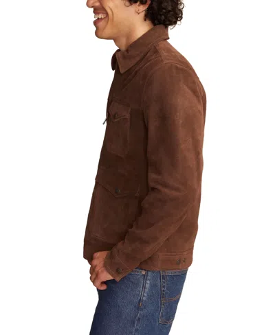 Lucky Brand Men's Full-zip Long Sleeves Ranch Jacket In Brown