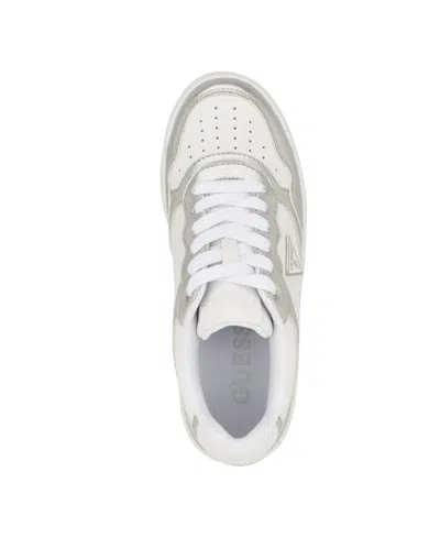 Guess Women's Miram Platform Lace-up Court Sneakers In White
