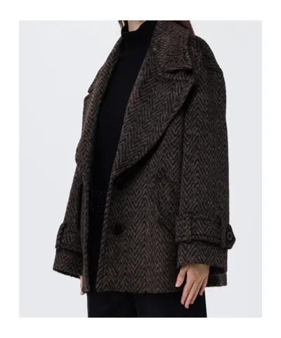 Dondup Coat In Black