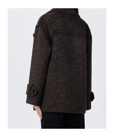 Dondup Coat In Black
