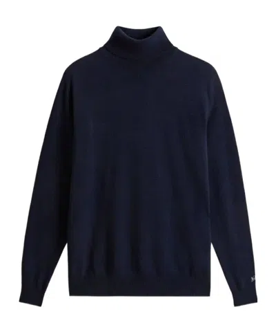 Woolrich Lambswool Turtleneck Sweater In Blue