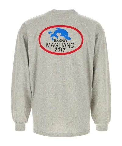 Magliano Grey Cotton T-shirt In Gray