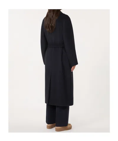Weekend Max Mara Double-breasted Coat In Black
