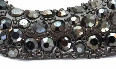 Panacea Pavé Square Hoop Earrings In Hematite