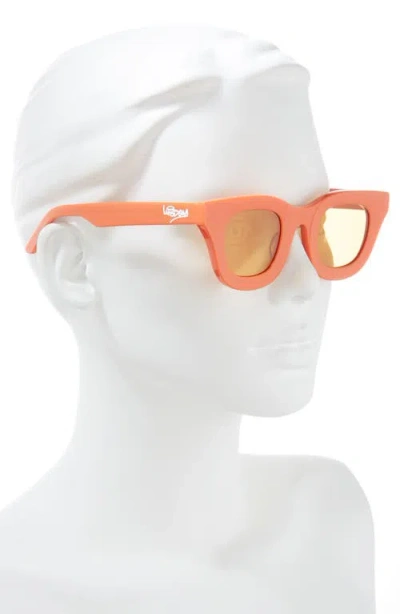 Wisdom Frame 3 43mm Round Sunglasses In Orange