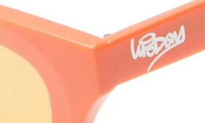 Wisdom Frame 3 43mm Round Sunglasses In Orange