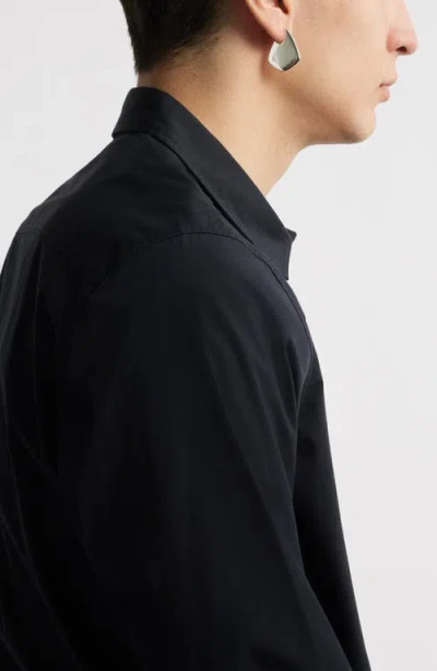 Open Edit Rounded Triangular Drop Earrings In Silver