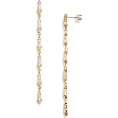 Nordstrom Kite Cubic Zirconia Linear Drop Earrings In Gold