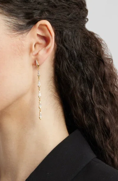 Nordstrom Kite Cubic Zirconia Linear Drop Earrings In Gold