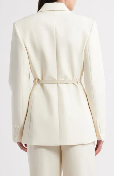 Mango Blance Belt Blazer In White