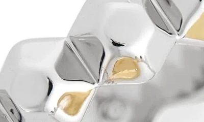 Covet Set Of 2 Two-tone Stackable Rings In Gold