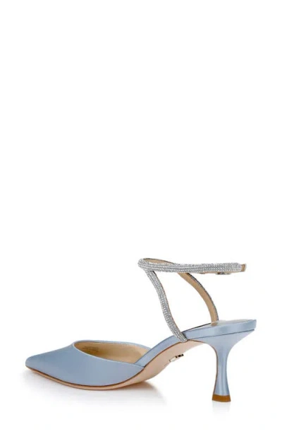 Badgley Mischka Collection Autumn Pointed Toe Ankle Strap Pump In Blue