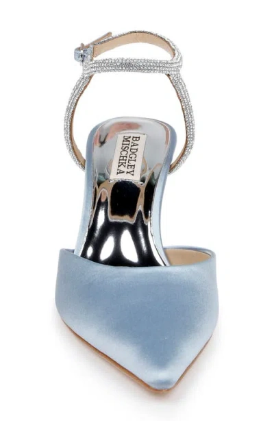Badgley Mischka Collection Autumn Pointed Toe Ankle Strap Pump In Blue