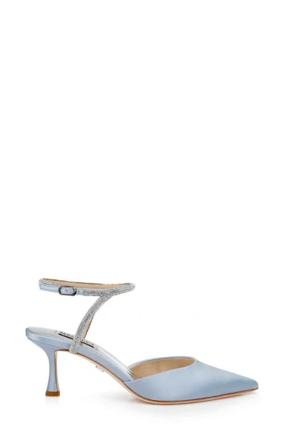 Badgley Mischka Collection Autumn Pointed Toe Ankle Strap Pump In Blue