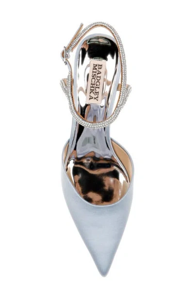 Badgley Mischka Collection Autumn Pointed Toe Ankle Strap Pump In Blue