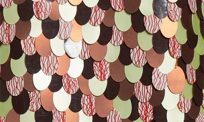 Dries Van Noten Paillette Embellished Long-sleeve Top In Brown