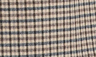 Vince Plaid Wool Blend Coat In Gray