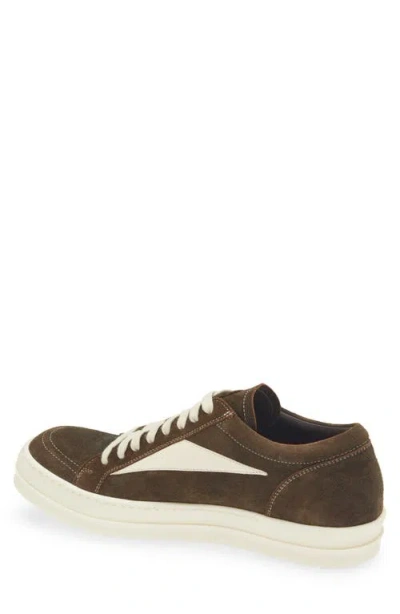 Rick Owens Suede Low-top Sneakers In White