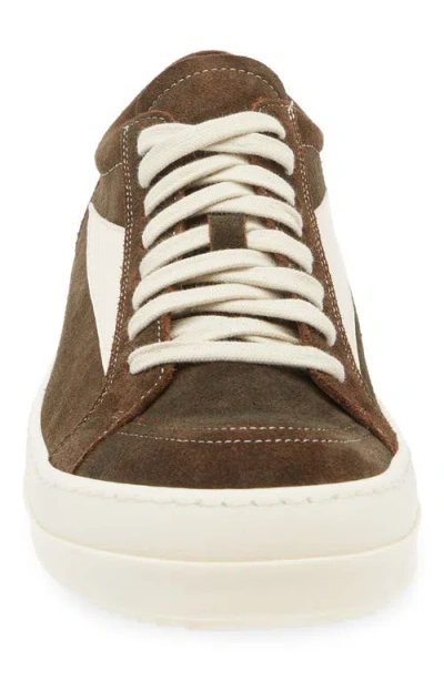 Rick Owens Suede Low-top Sneakers In White