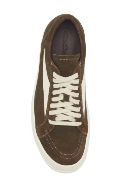 Rick Owens Suede Low-top Sneakers In White
