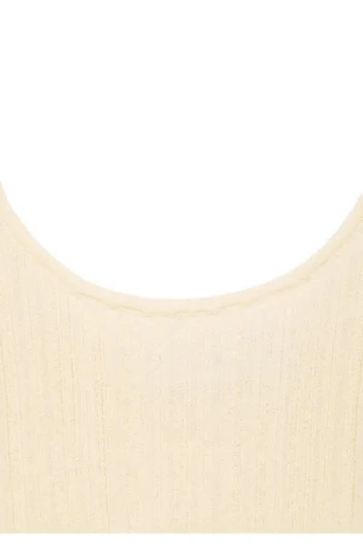 Mango Fine Gauge Knit Tank In Neutral