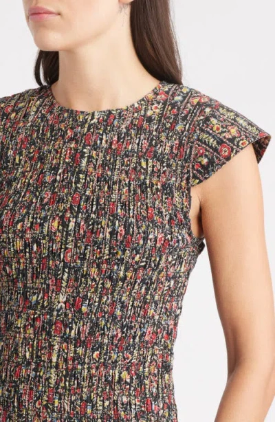 The Great The Paramour Printed Cotton Seersucker Midi Dress In Brown