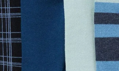 Calvin Klein 4-pack Assorted Dress Socks In Blue
