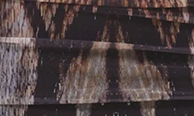 Afrm Biona Printed One-shoulder Ruched Mesh Maxi Dress In Multi