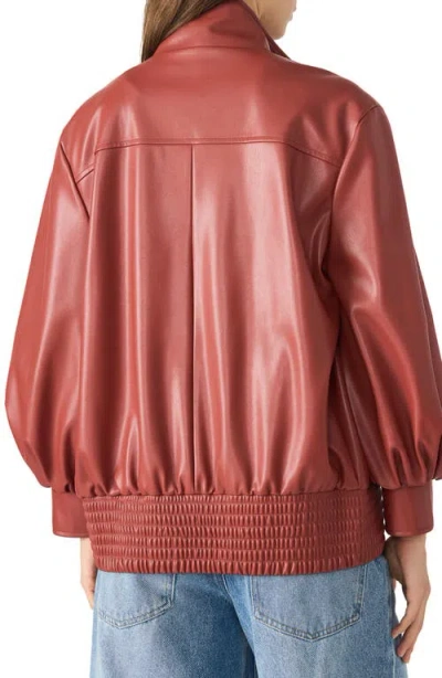 Steve Madden Vee Faux Leather Jacket In Brown