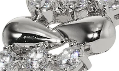 Nadri Pisa Pattern C Hoop Earrings, 0.9 Diameter In Metallic