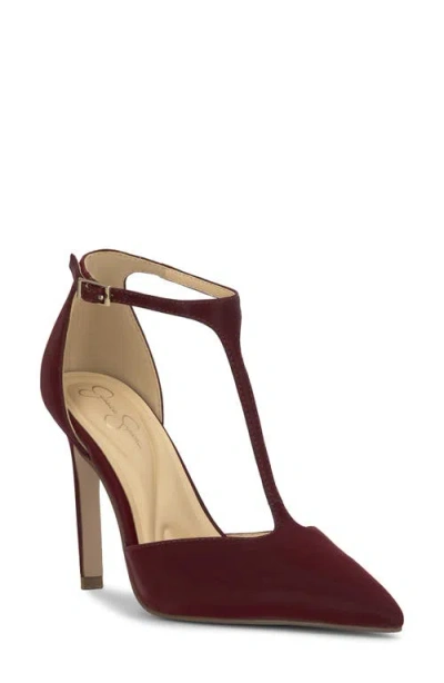 Jessica Simpson Willna T-strap Pointed Toe Pump In Multi